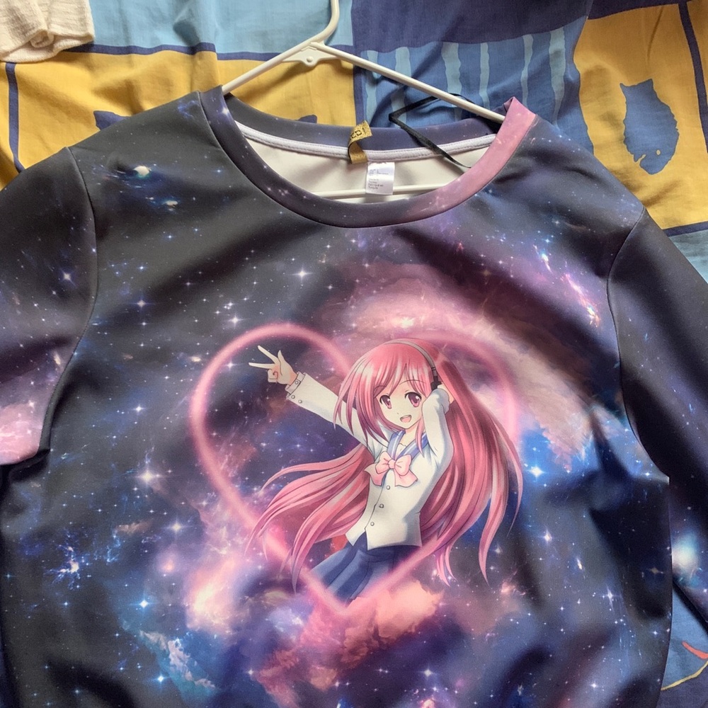 Anime-Inspired Divided sweater